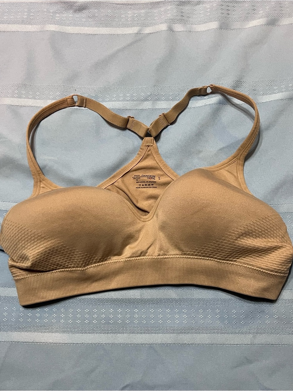Danskin Tan Seamless Wireless Lightly Padded Racerback Bra